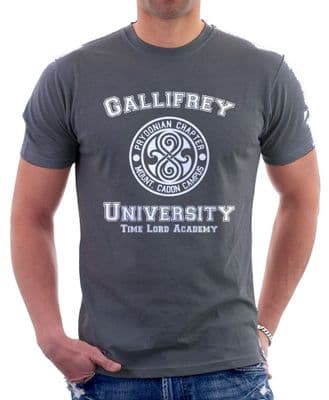 Gallifrey University Time Lord Academy Travel Funny Parody charcoal t-shirt 9828