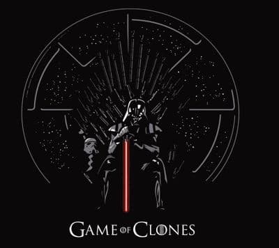 Game of Clones Dark Lord, Darth Vader Joke t-shirt in black