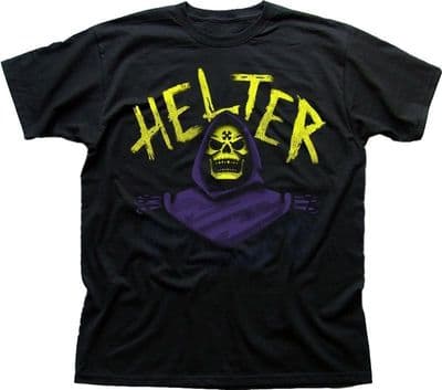 HELTER SKELTER HE-MAN Skeletor Masters of the UNIVERSE black t-shirt 9640