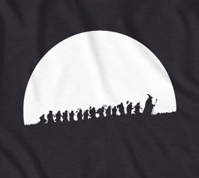 Hobbits Full Moon t-shirt in Black only
