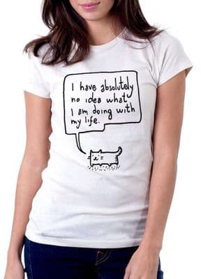 I have no idea what I am doing funny cat t-shirt FN9821