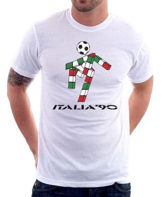 ITALIA 90 world cup Ciao Mascotte cotton t-shirt teecafe 01347