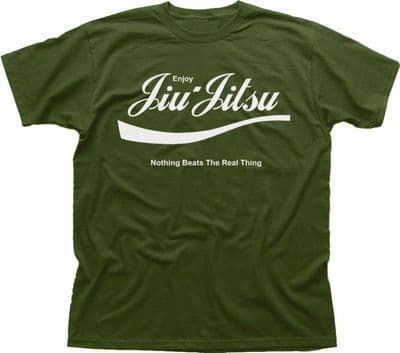 Jiu Jitsu Brazilian Martial Arts MMA UFC enjoy olive cotton t-shirt 09201