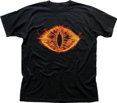 LOTR Lord Of The Rings Eye of Sauron black printed cotton t-shirt 9737