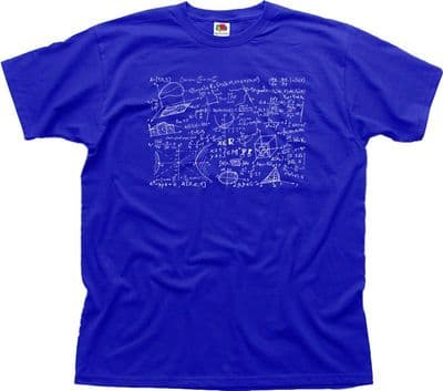 Maths Science Physics Equation Geek Funny blue cotton t-shirt 01544
