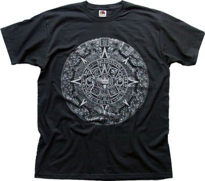 mayan aztec mythical calendar 2012 doomsday black cotton tee t-shirt 0109