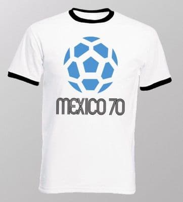 MEXICO '70 World Cup Football Soccer white printed t-shirt FN9247