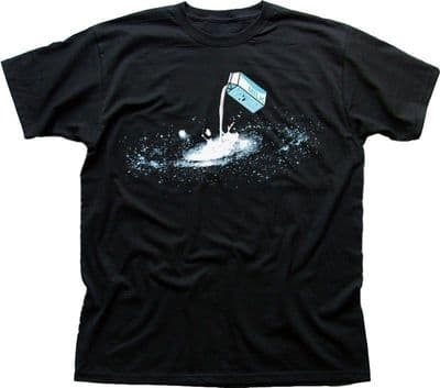 Milky Way Galaxy Space Nasa spaceman black printed t-shirt 9368