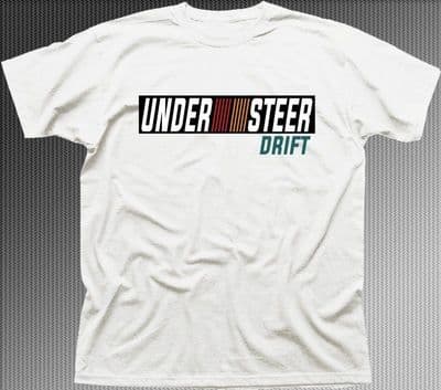 Mitsubishi Ralliart inspired EVO Car UNDERSTEER DRIFT white t-shirt 01350