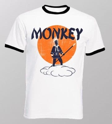 Monkey Magic Retro Everybody Kung-Fu fighting white t-shirt (S- 2XL) FN9244
