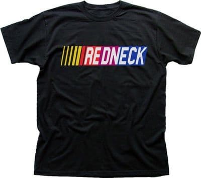 nascar auto racing las vegas Redneck BLACK printed cotton t-shirt  0364