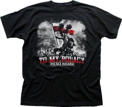 Polish Polska Husaria Top My Polacy koszulka black printed tshirt t-shirt 9377