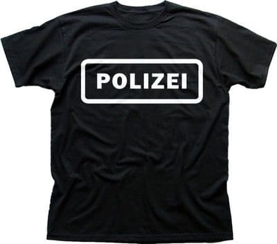 POLIZEI Police security black printed cotton t-shirt 9612