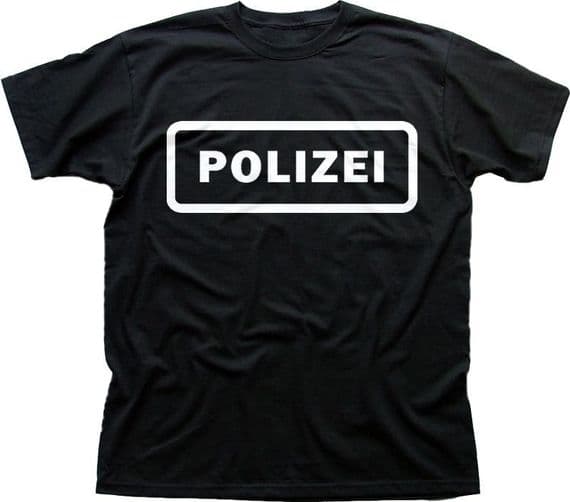 POLIZEI Police security black printed cotton t-shirt 9612