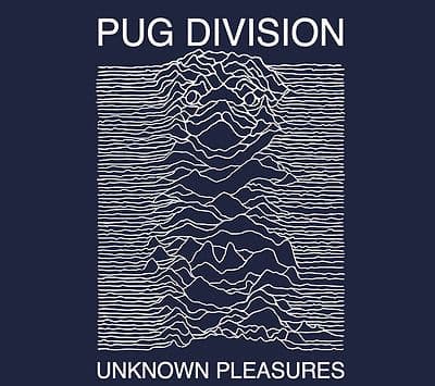 Pug Division, Joy Division Unknown pleasures Pugs Joke T-shirt