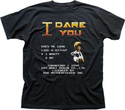 Say WHAT again PULP FICTION bad mother Tarantino arcade funny t-shirt 9865