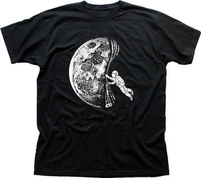 Spaceman on the Moon Nasa black printed t-shirt 9366