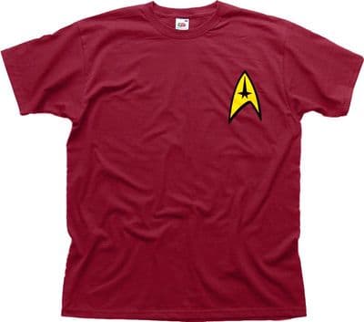 Star Trek Command Insignia Patch movie fancy dress navy cotton t-shirt 01075