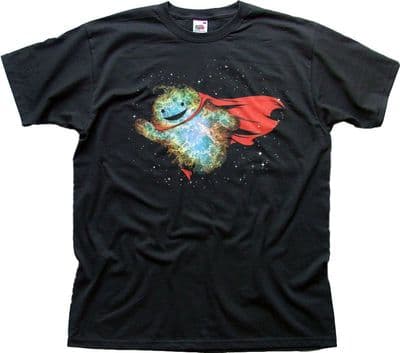 SUPER NEBULA Superman funny black printed t-shirt 9947