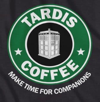 Tardis Coffee 'make time for companions' t-shirt