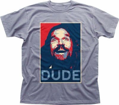 The DUDE Big Lebowski Jeff Bridges Acid Flashback Poster heather t-shirt FN9260