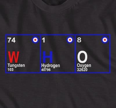 The Who by numbers t-shirt in black or grey