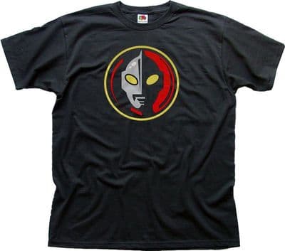 ULTRAMAN JAPANESE MANGA SUPERHERO black cotton t-shirt 01451