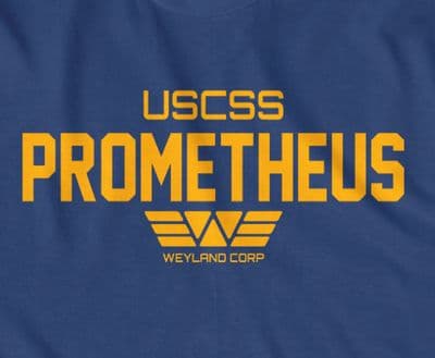 USCSS Prometheus Crew Wyland Corp sci-fi movie t-shirt
