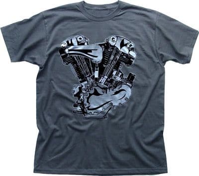 V-Twin Motorcycle engine Harley Indian GREY t-shirt FN0209 (1)