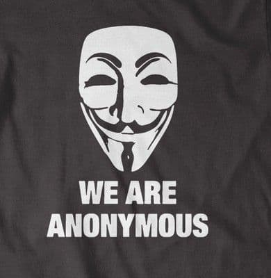 We Are Anonymous  t-shirt in all Black & Red