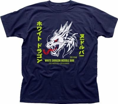 White Dragon Noodle Bar Blade Runner 2018 Tyrell Corp navy t-shirt fn9198