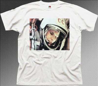 Yuri Gagarin spaceman Cosmonaut Astronaut USSR russian cotton t-shirt FN01365 (1)