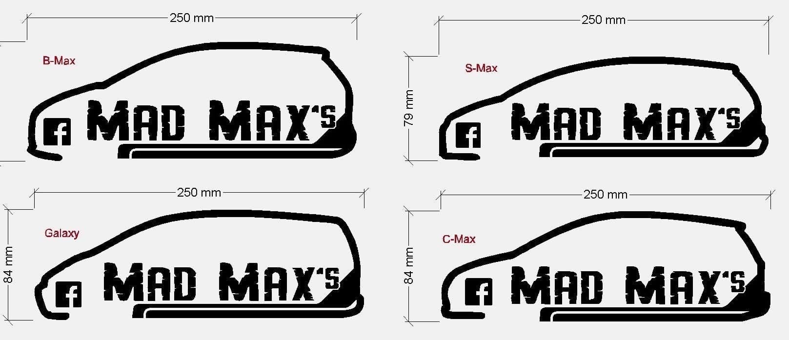 Mad Maxs Vehicle Outline Sticker