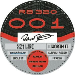 RB320 Replacement Tax Disc