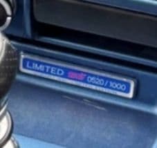 WRC Limited Build No. Gel badge