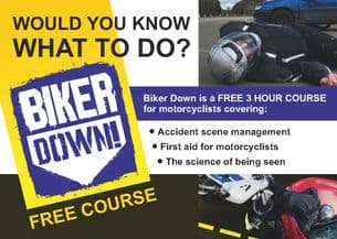 NYFRS22-0005 - Postcard: Biker Down