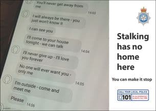 NYP18-0016 - Poster: No home here stalking phone