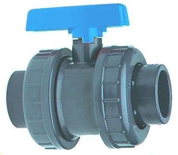 1 1/2" Double Union Ball Valve Solvent