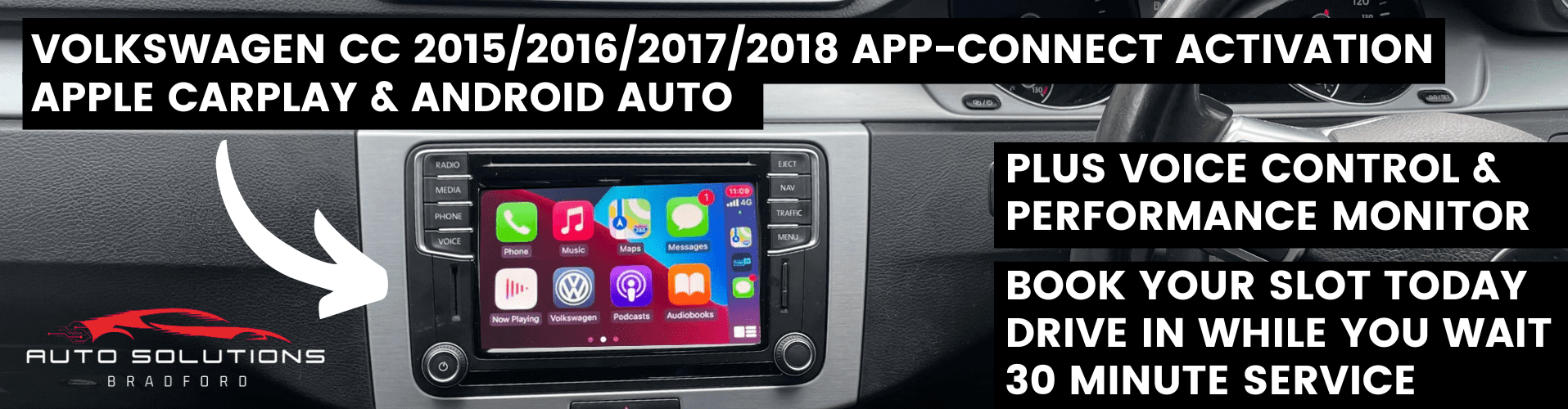 Volkswagen CC App-Connect CarPlay Android Auto Activation Key
