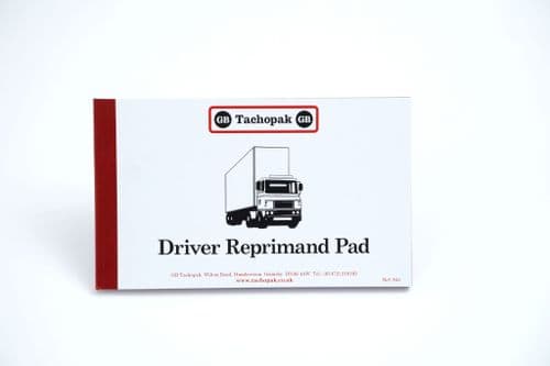 Driver Reprimand Book