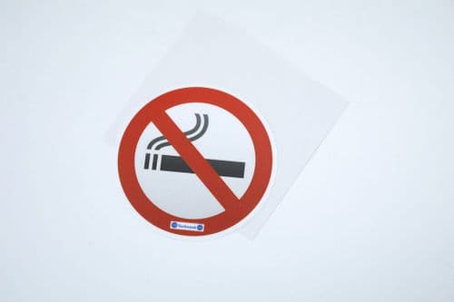 No Smoking Window Sticker