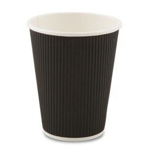 12oz Black Ripple Cups