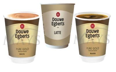 15 Sleeves (150 Cups) Douwe Egberts 2Go Coffee Variety Pack - 3 Popular Flavours incl Latte