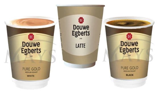 15 Sleeves (150 Cups) Douwe Egberts 2Go Coffee Variety Pack - 3 Popular Flavours incl Latte