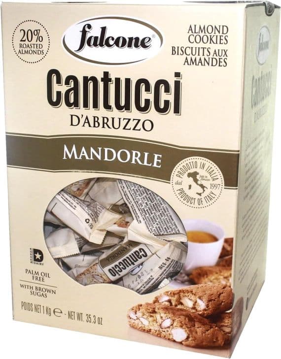 Italian Almond Cantucci Biscuits 1kg Individually Wrapped 125 Pieces