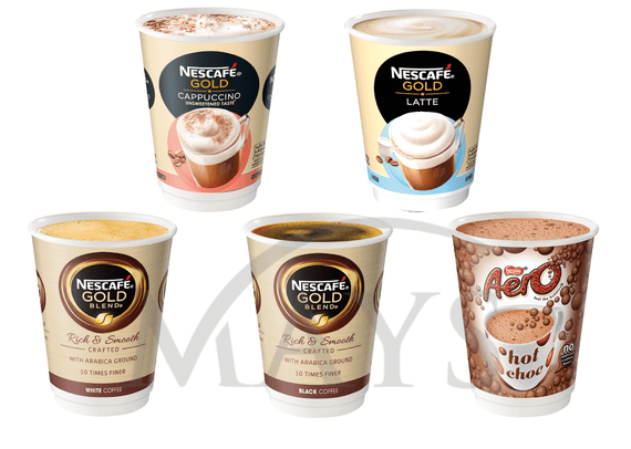 Nescafe &Go 12 Sleeves (96 Cups) Mega Vend  Coffee Variety Pack - 5 Best Selling Flavours