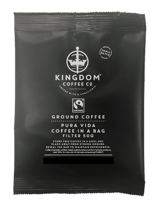Pura Vida Fairtrade Coffee in a Bag Pillow Pack Filter 50g