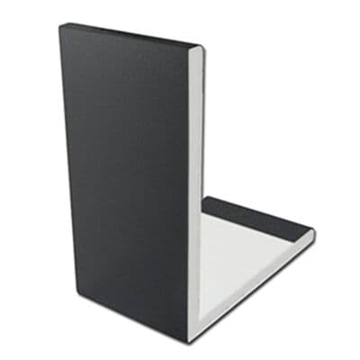 100mm x 80mm x 6mm Hollow Dark Grey Smooth uPVC Rigid Angle Trim - 5m