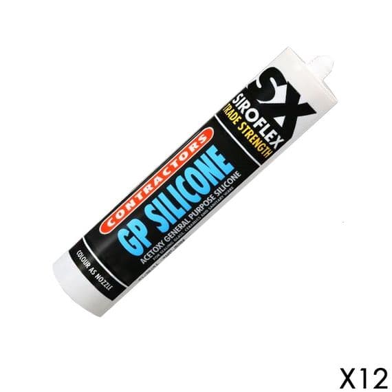 12 BOX SX Contractors GP Silicone White