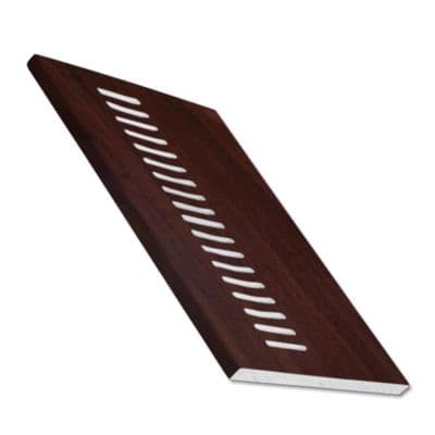 150mm Rosewood UPVC Vented 9mm Soffit Board - 5m